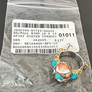 Spiny Oyster Turquoise Ring